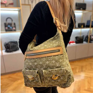 💎✨Authentic✨💎LOUIS VUITTON Baggy GM Vert Monogram Denim Shoulder Bag❗